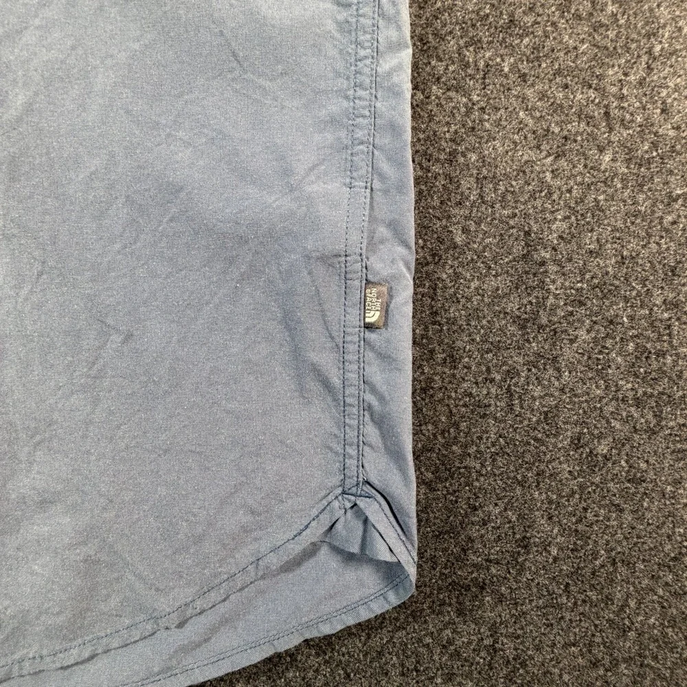 The North Face Mens XXL Blue Gray Short Sleeve Button Down Utility Hiking‎ Shirt